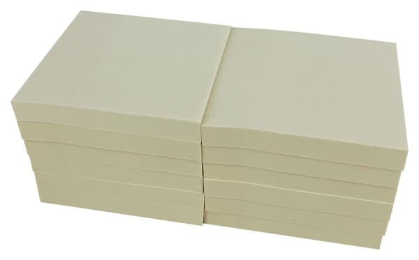 Notes LYRECO recycled 76x76mm gul 12/fp
