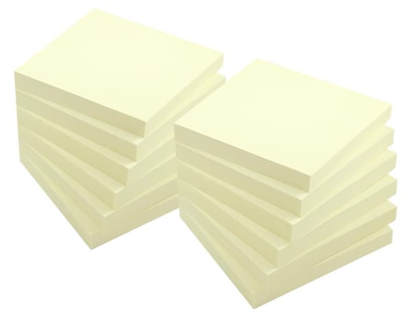 Notes LYRECO recycled 76x76mm gul 12/fp