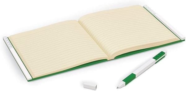 LEGO Stationary Anteckningsbok med Lås & Penna, Grön