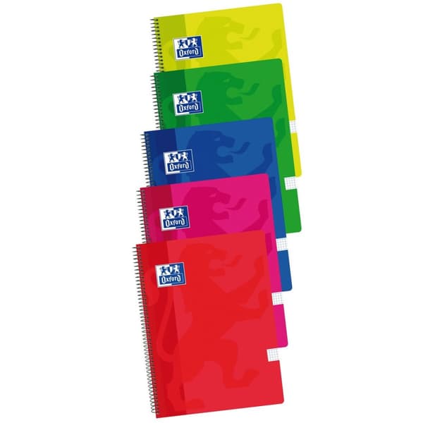 Notesbog Oxford Multifarvet Din A4 80 Ark 21,5 x 31,5 cm 5 Dele