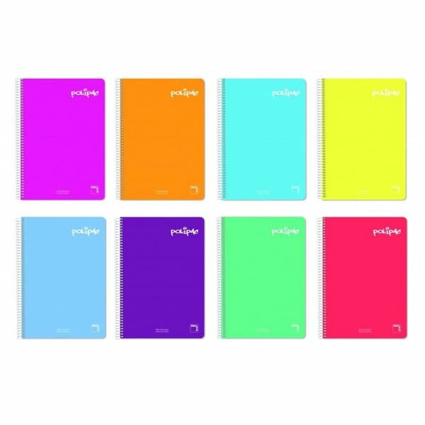Notesbog Pacsa Polipac Multifarvet Din A4 80 Ark 21,5 x 31,5 cm 5 Dele