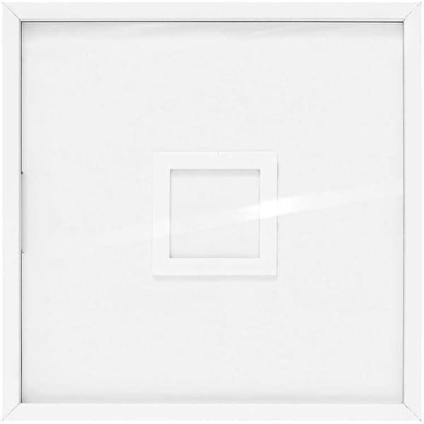 Gästbok med fyrkantig ram i vit trä - 30 x 30 cm