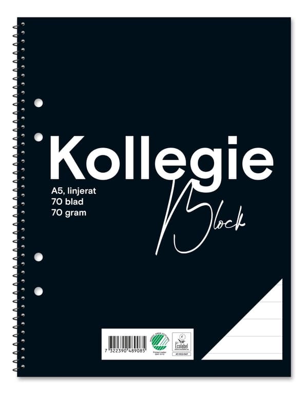 Kollegieblock FW A5 70g 70bl linj h 5st
