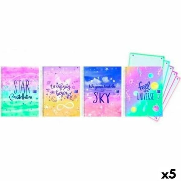 Notesbog Oxford Europeanbook 5 Galactic Pastel A4 (5 enheder)