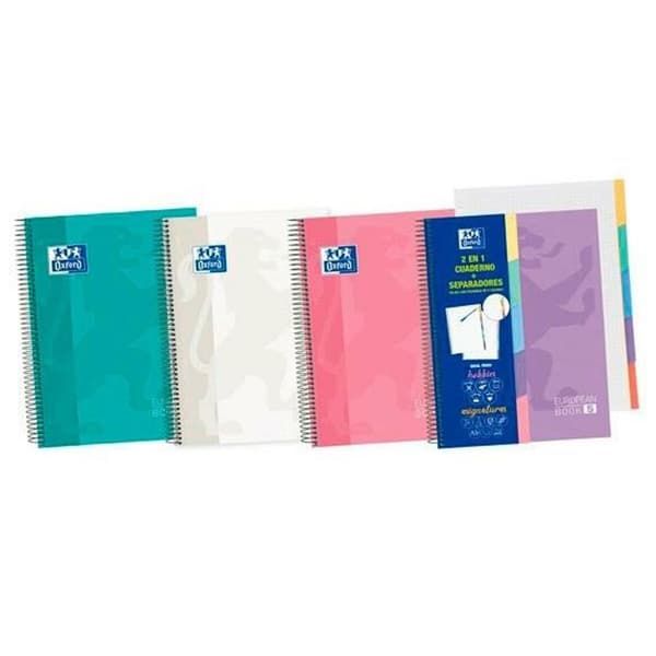 Notesbog Oxford European Book 5 Perforeret mikro 2-i-1 Kage A5 10 Dele