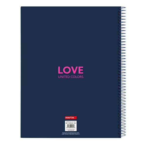 Notesbog Benetton Love Marineblå A4 (120 Ark)