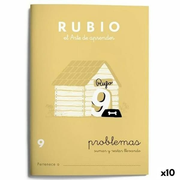 Matematikhæfte Rubio Nº9 A5 Spansk 20 Ark (10 enheder)