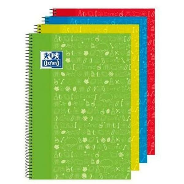 Notesbog Oxford Write & Erase Multifarvet Din A4 4 Dele 80 Ark
