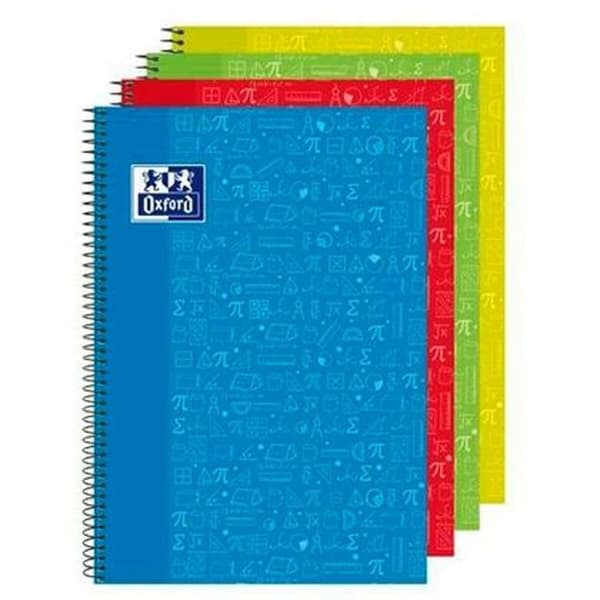 Notesbog Oxford Write & Erase Matematik Multifarvet Din A4 4 Dele 80 Ark