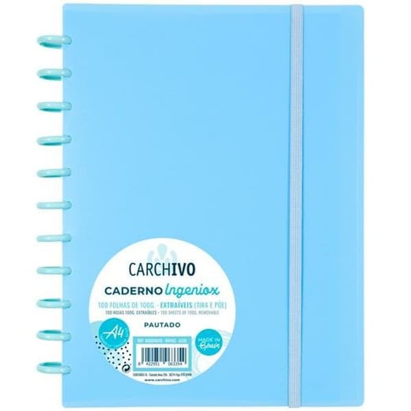 Notesbog Carchivo Blå A4