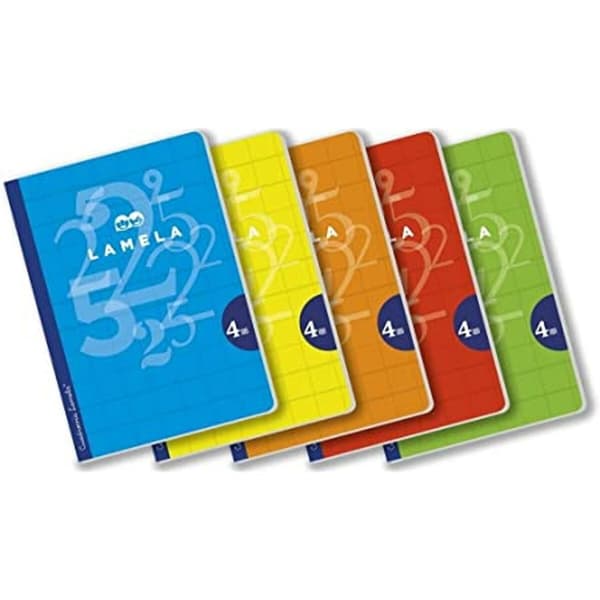 Notesbog Lamela Multifarvet Kvarter 10 Dele