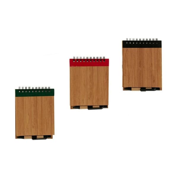 Ringbind Bog med Kuglepen Bambus 1 x 10 x 13 cm (24 enheder)