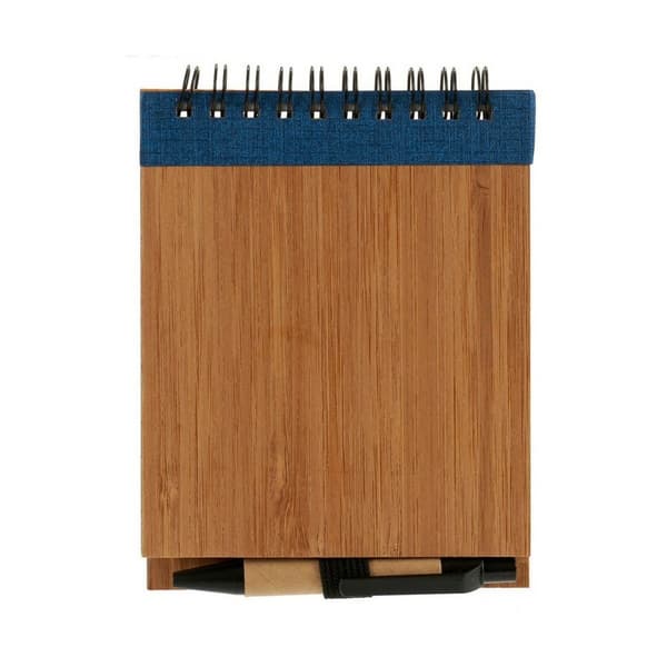 Ringbind Bog med Kuglepen Bambus 1 x 10 x 13 cm (24 enheder)