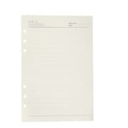 A5 80 ark 6-hullers binder refill papir til binder notesbog dagbog foret Beige