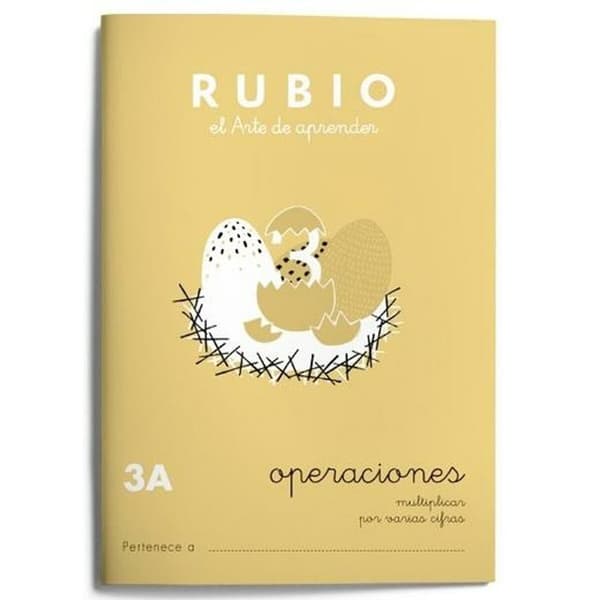Matematikhæfte Rubio Nº 3A A5 Spansk 20 Ark (10 enheder)