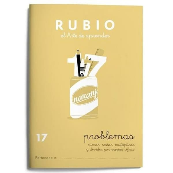 Matematikhæfte Rubio Nº 17 A5 Spansk 20 Ark (10 enheder)