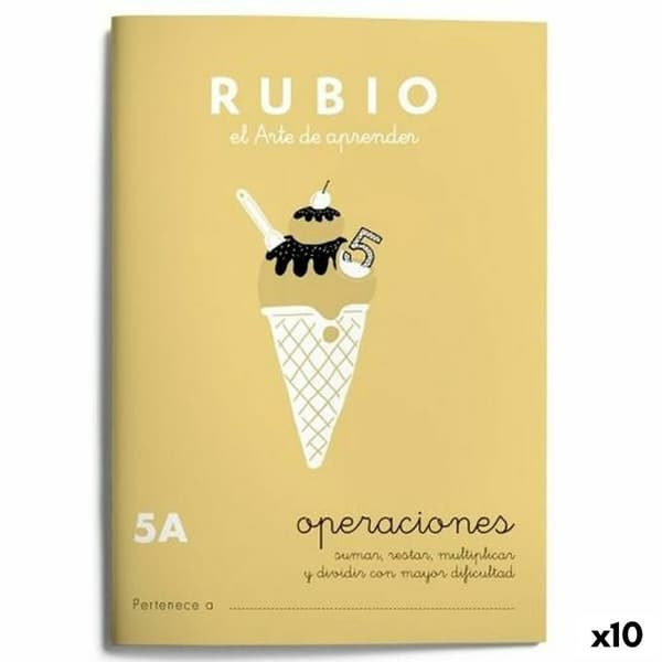 Matematikhæfte Rubio Nº 5A A5 Spansk 20 Ark (10 enheder)