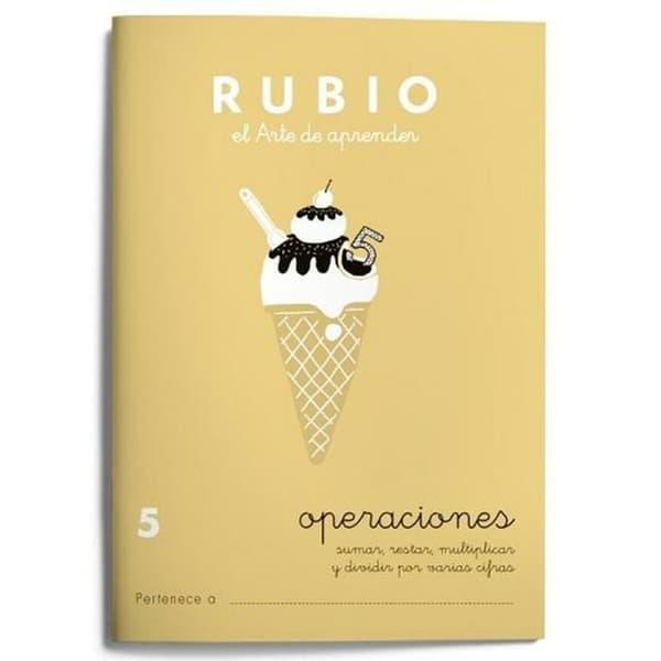 Matematikhæfte Rubio  Nº 5 A5 Spansk 20 Ark (10 enheder)