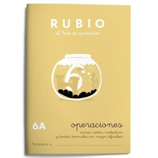 Matematikhæfte Rubio Nº 6A A5 Spansk 20 Ark (10 enheder)