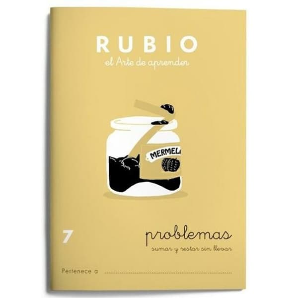 Matematikhæfte Rubio Nº 7 A5 Spansk 20 Ark (10 enheder)