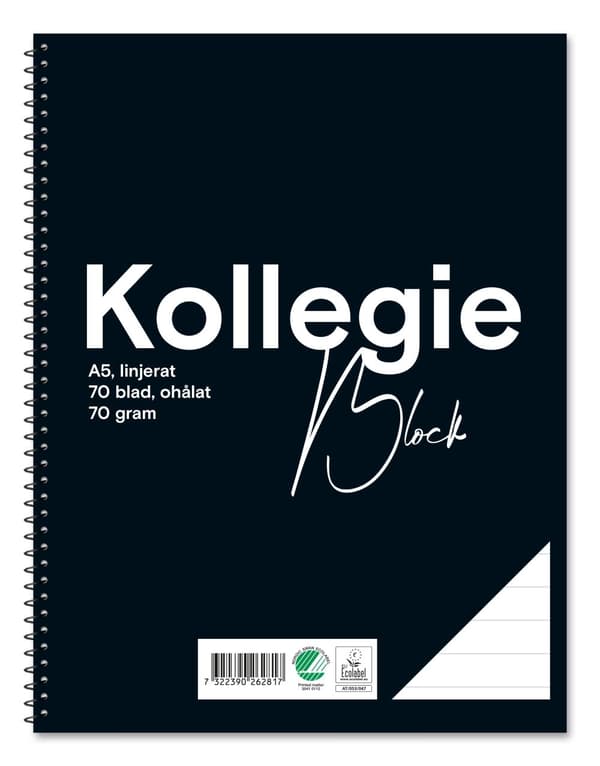 Kollegieblock FW A5 70g 70bl linj oh 5st
