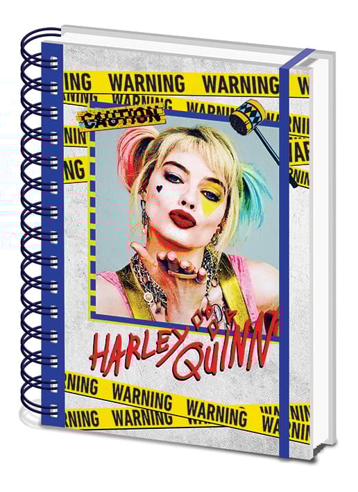 Birds of Prey - Harley Quinn Varning A5 Wiro Anteckningsbok