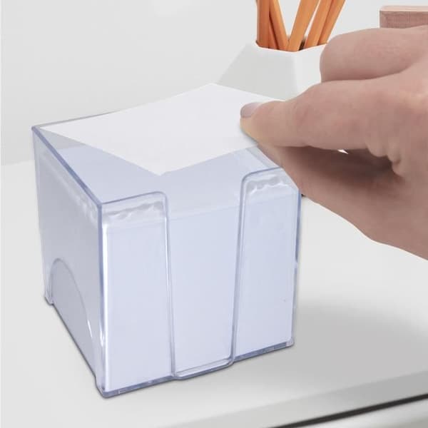 Memoblock - WAYTEX - 931150 - 700 ark - 9 x 9 cm - transparent plaststöd