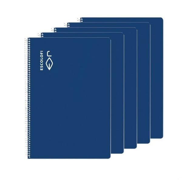 Notesbog ESCOLOFI Blå Din A4 100 Ark (5 enheder)