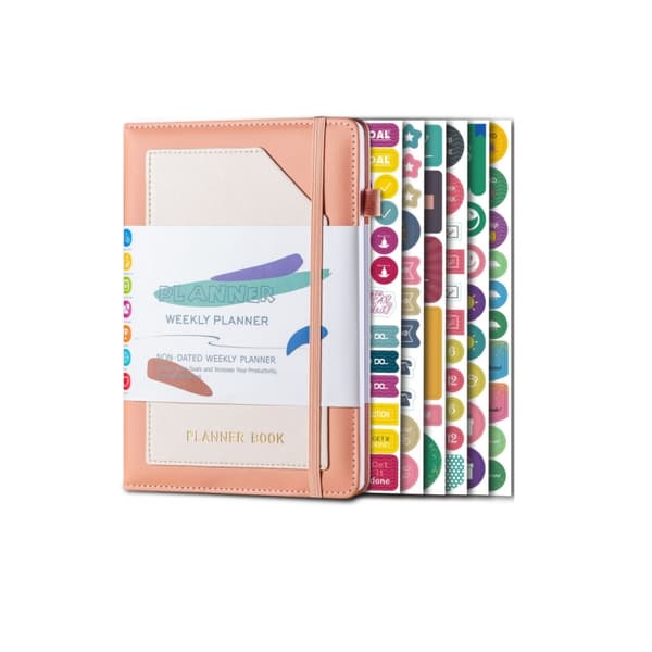 INF Ukeplanlegger, daglig planlegger, arrangørnotatbok, produktivitetsjournal Rosa