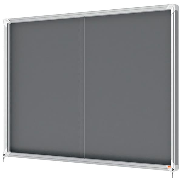 Nobo Premium Plus 18xa4 Interior Interior Vitrine Filt Overflade Med Skydedør Transparent