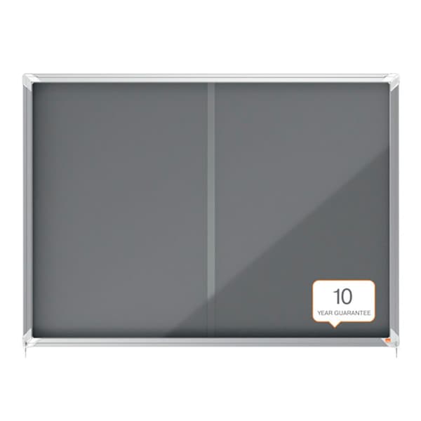 Nobo Premium Plus 18xa4 Interior Interior Vitrine Filt Overflade Med Skydedør Transparent