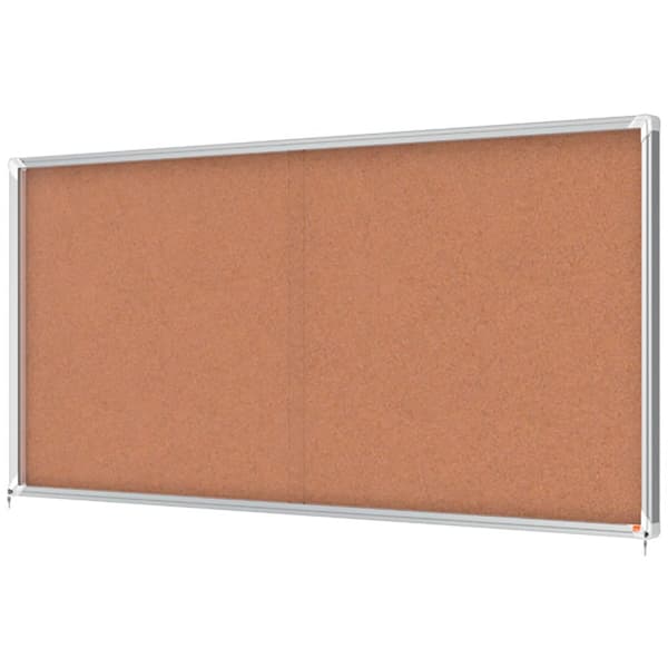 Nobo Premium Plus 27xa4 Interior Interior Korkkipintainen Näyttökotelo Liukuovella Beige