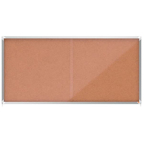 Nobo Premium Plus 27xa4 Interior Interior Korkkipintainen Näyttökotelo Liukuovella Beige