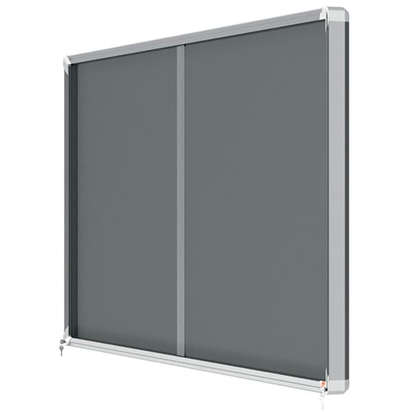 Nobo Premium Plus 27xa4 Interior Interior Vitrine Filt Overflade Med Skydedør Transparent