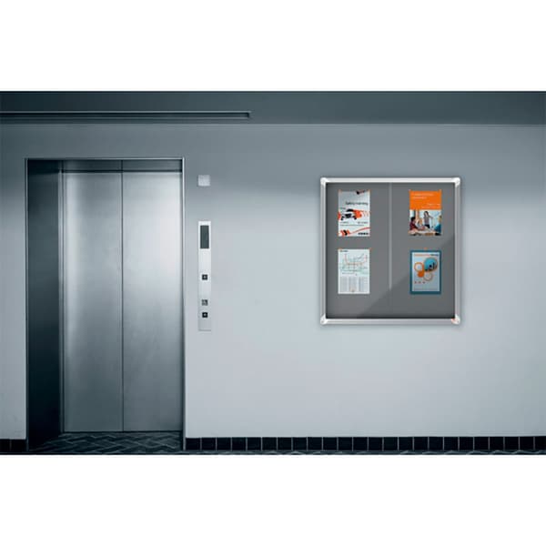 Nobo Premium Plus 27xa4 Interior Interior Vitrine Filt Overflade Med Skydedør Transparent