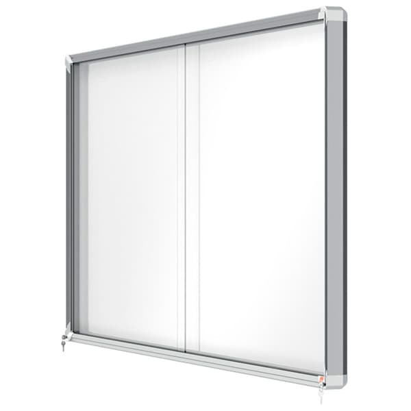Nobo Premium Plus 27xa4 Interior Magneettinen Valkoinen Pinta Interior Esittelykotelo Liukuovella Kirkas