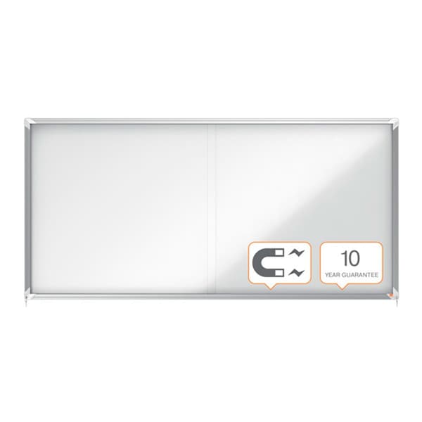 Nobo Premium Plus 27xa4 Interior Magneettinen Valkoinen Pinta Interior Esittelykotelo Liukuovella Kirkas