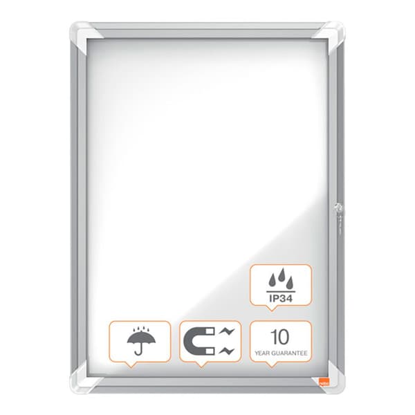 Nobo Ark Udvendig Vitrine Magnetisk Hvid Baggrund Premium Plus 4xa4