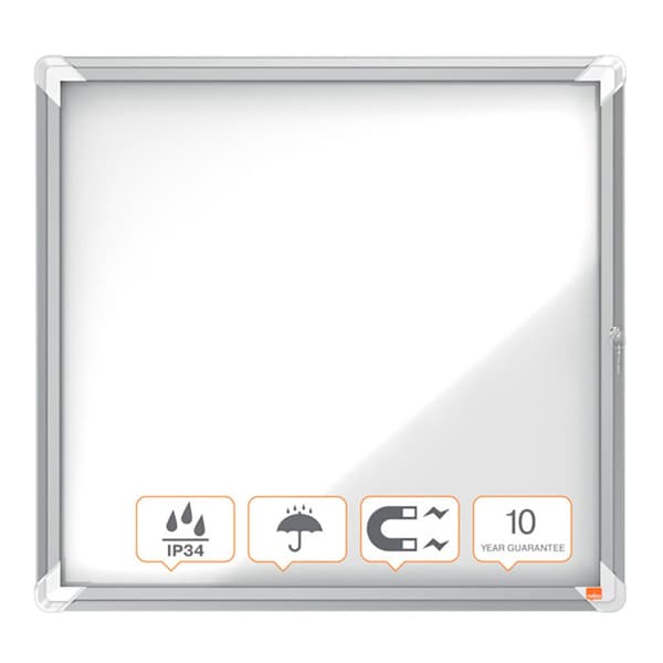 Nobo Ark Udvendig Vitrine Magnetisk Hvid Baggrund Premium Plus 6xa4