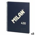 Miniatyrbillede 1 af 4: Notesbog Milan 430 Blå A4 80 Ark (3 enheder)