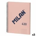 Miniatyrbillede 1 af 4: Notesbog Milan 430 Pink A4 80 Ark (3 enheder)