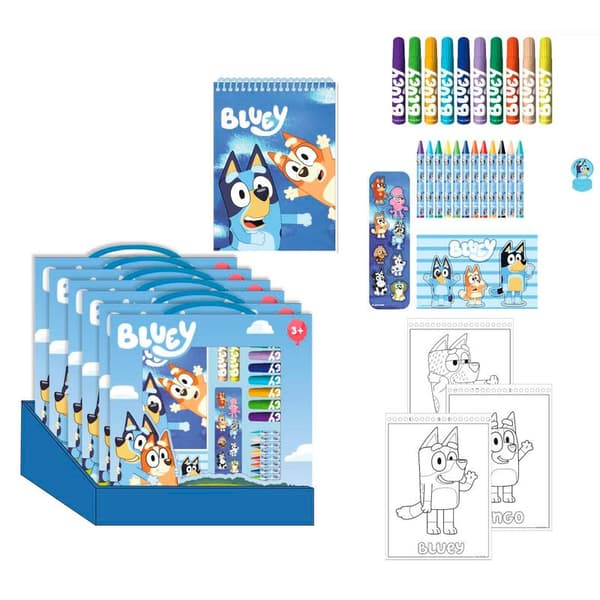 Bluey colouring stationery set