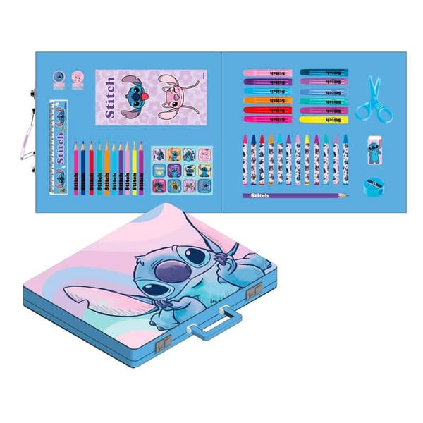Disney Stitch colouring stationery case