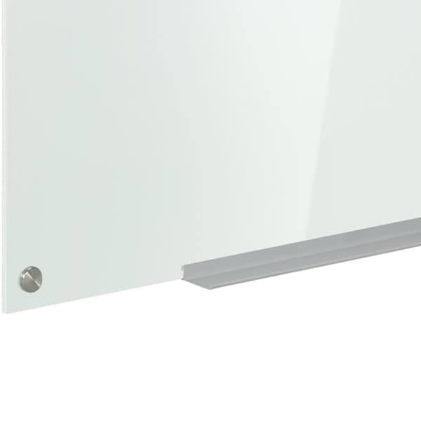 Rootz Glass Whiteboard - Memo Board - Whiteboard - 4 pennor - 6 magneter - 1 svamp - 1 hylla - Kontorsmaterial - Vit - 90L x 60W cm