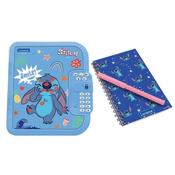 Lexibook Hemmelig Dagbog Electronic Disney Stitch With Secret Code Light And Sound Effects