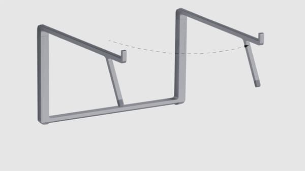 Rain Design mBar Pro+ foldbart stativ til MacBook - MacBook Pro - Laptop - Grå