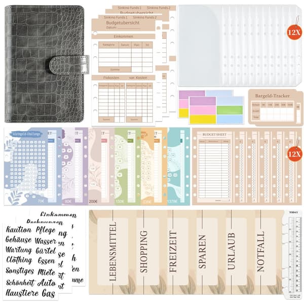 INF Cash Budget Binder Harmaa