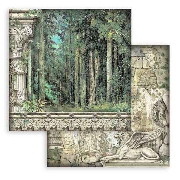 Scrapbookingpapper - STAMPERIA - Magic Forest - 10 ark - 30,5x30,5 cm - Blandat