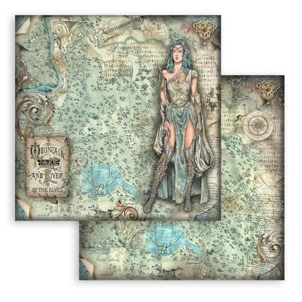 Scrapbookingpapper - STAMPERIA - Magic Forest - 10 ark - 30,5x30,5 cm - Blandat