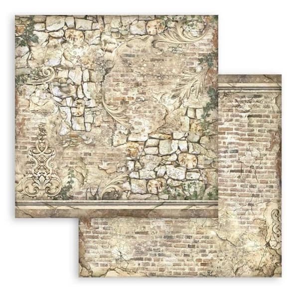 Scrapbookingpapper - STAMPERIA - Magic Forest Backgrounds - 10 ark - 20,3x20,3 cm - Blandat